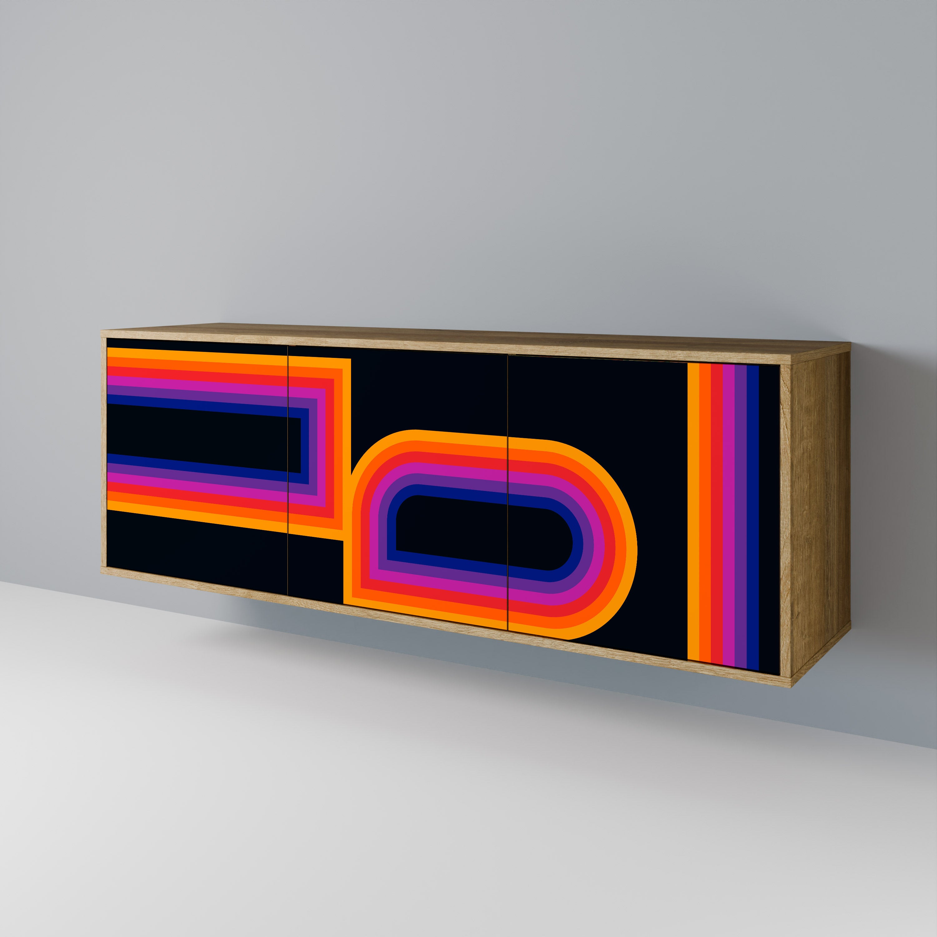 BLINDED BY THE LIGHTS Skänk med tre dörrar