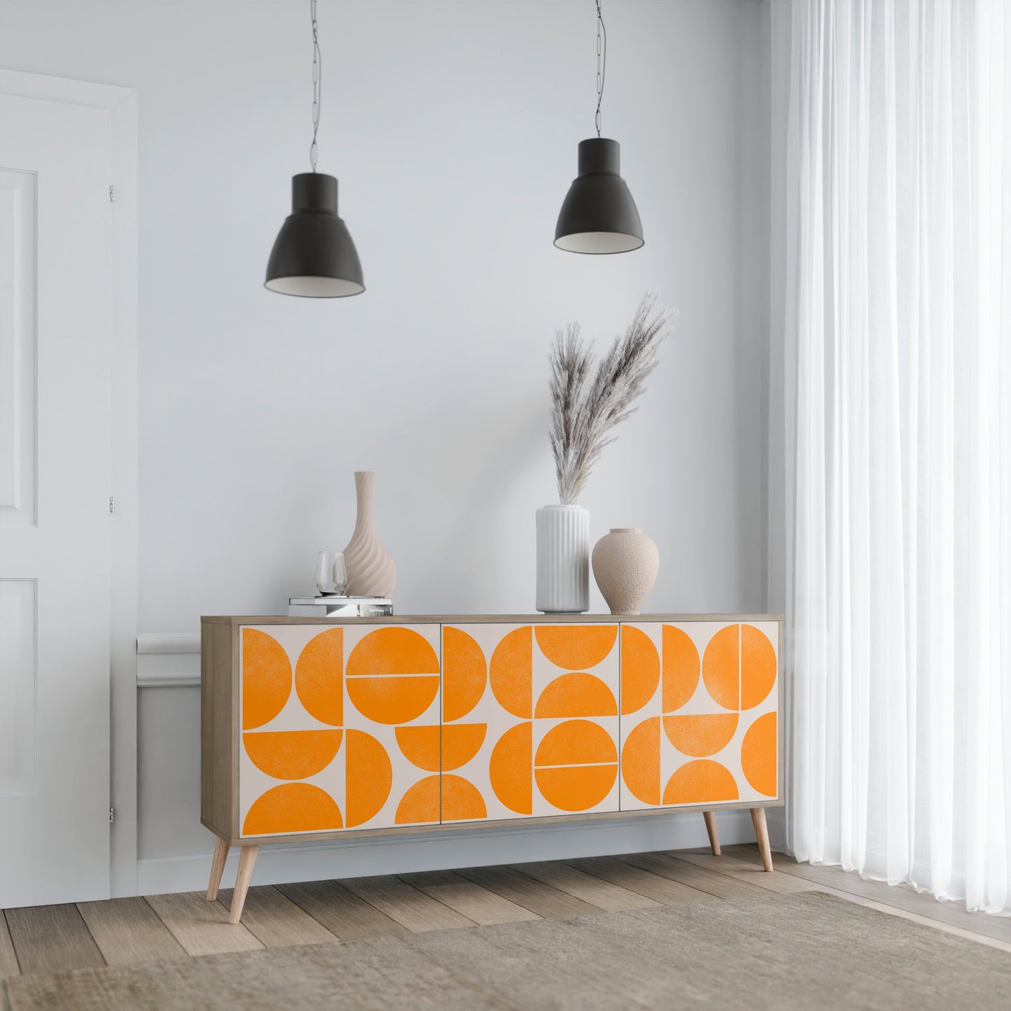 Credenza RECURRING DREAMS a 3 ante in effetto rovere