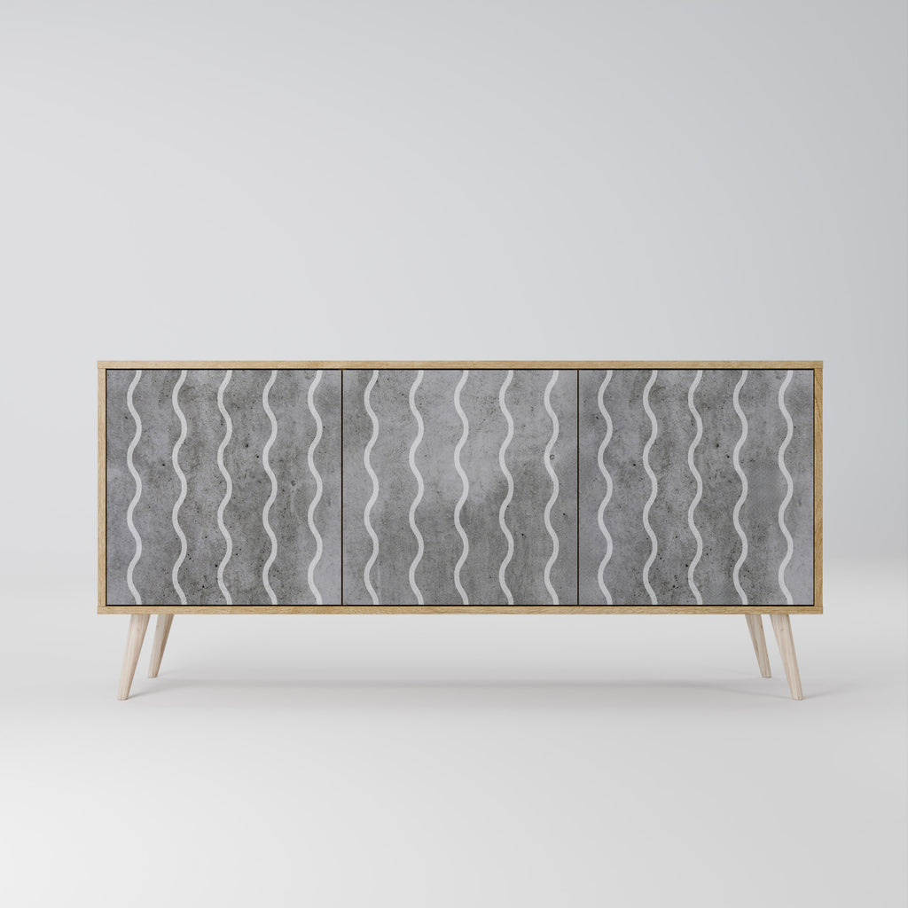 WAVES OF CONCRETE 3-Door Sideboard