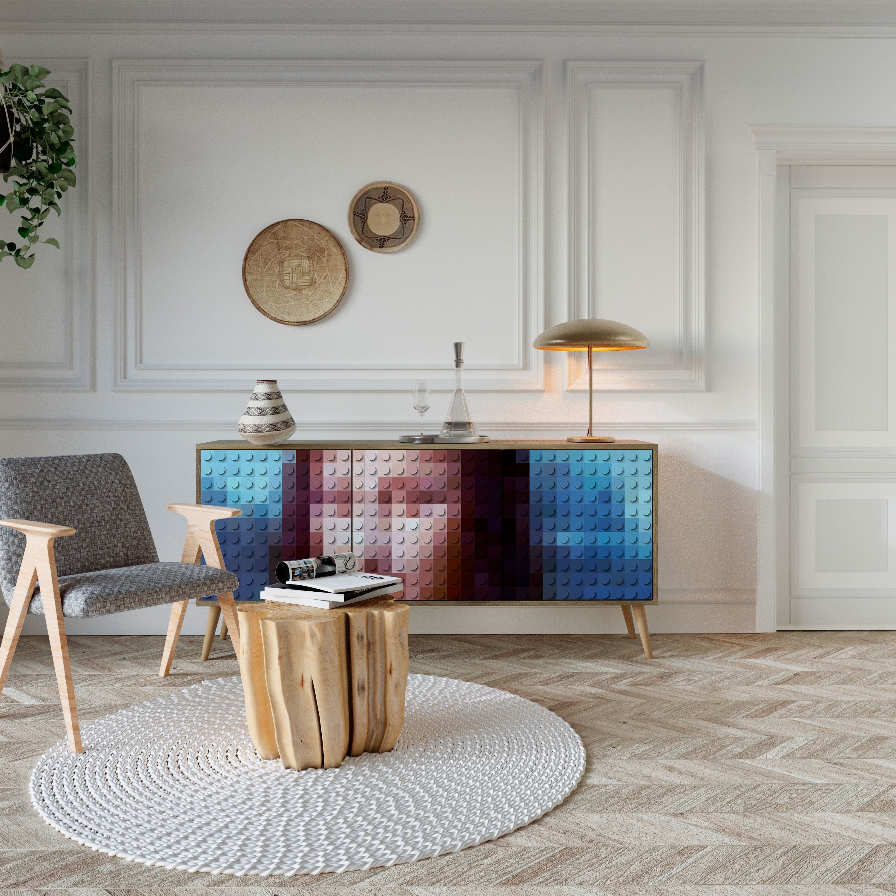 CONSTRUCTIVE ART Aparador de 3 Puertas