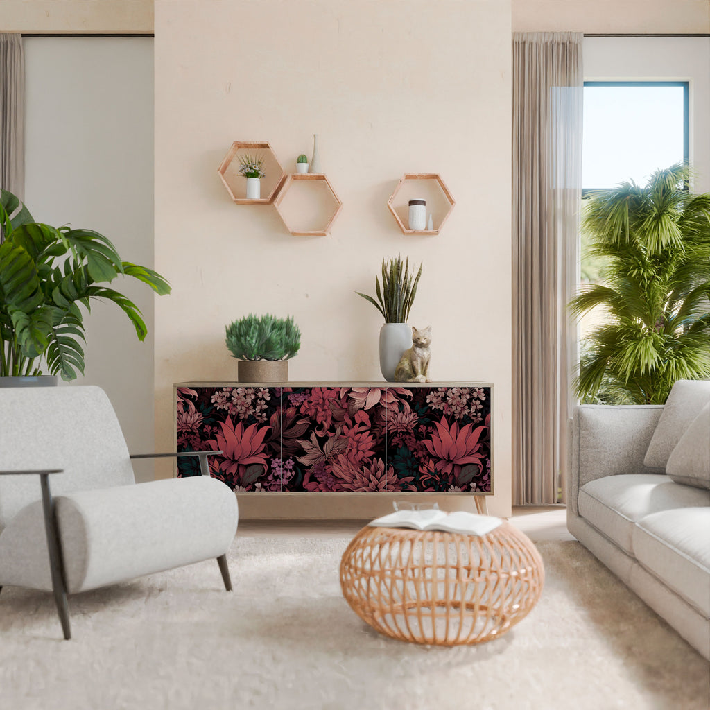 FLORAL WHISPER 3-türiges Sideboard