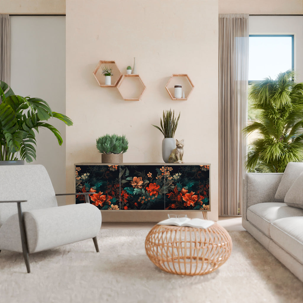 IMAGINARY BLOSSOM Aparador de 3 Puertas