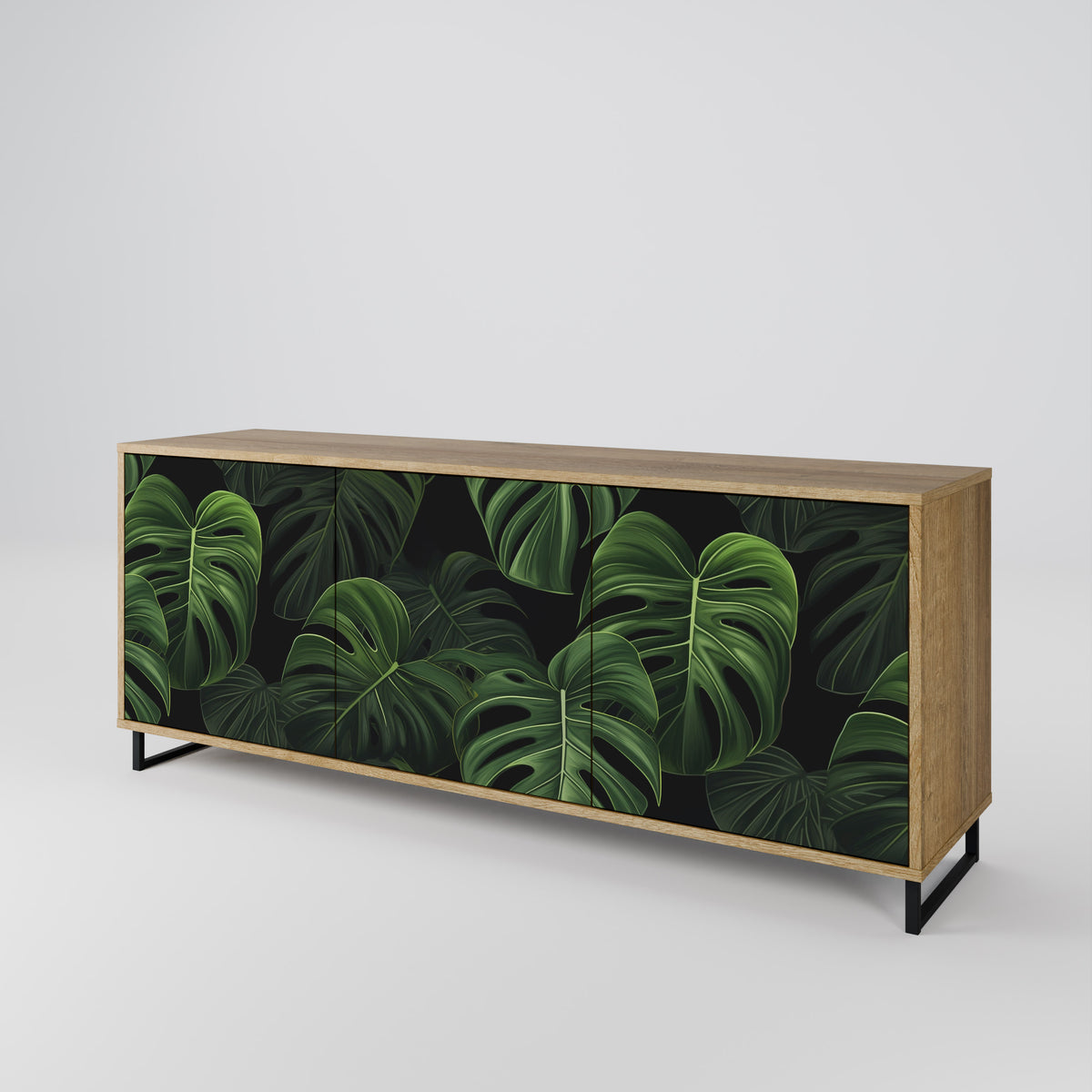 INFINITE MONSTERA Třídveřová komoda