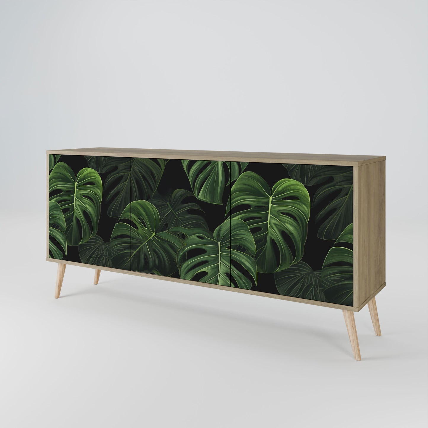 Credenza INFINITE MONSTERA a 3 ante effetto rovere