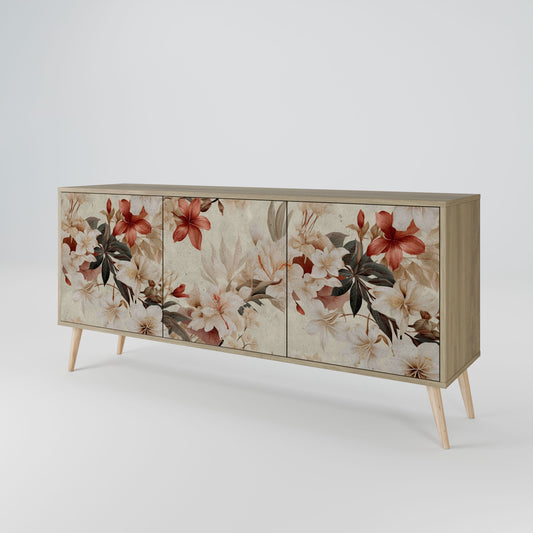 Credenza PETAL HARMONY a 3 ante in effetto rovere