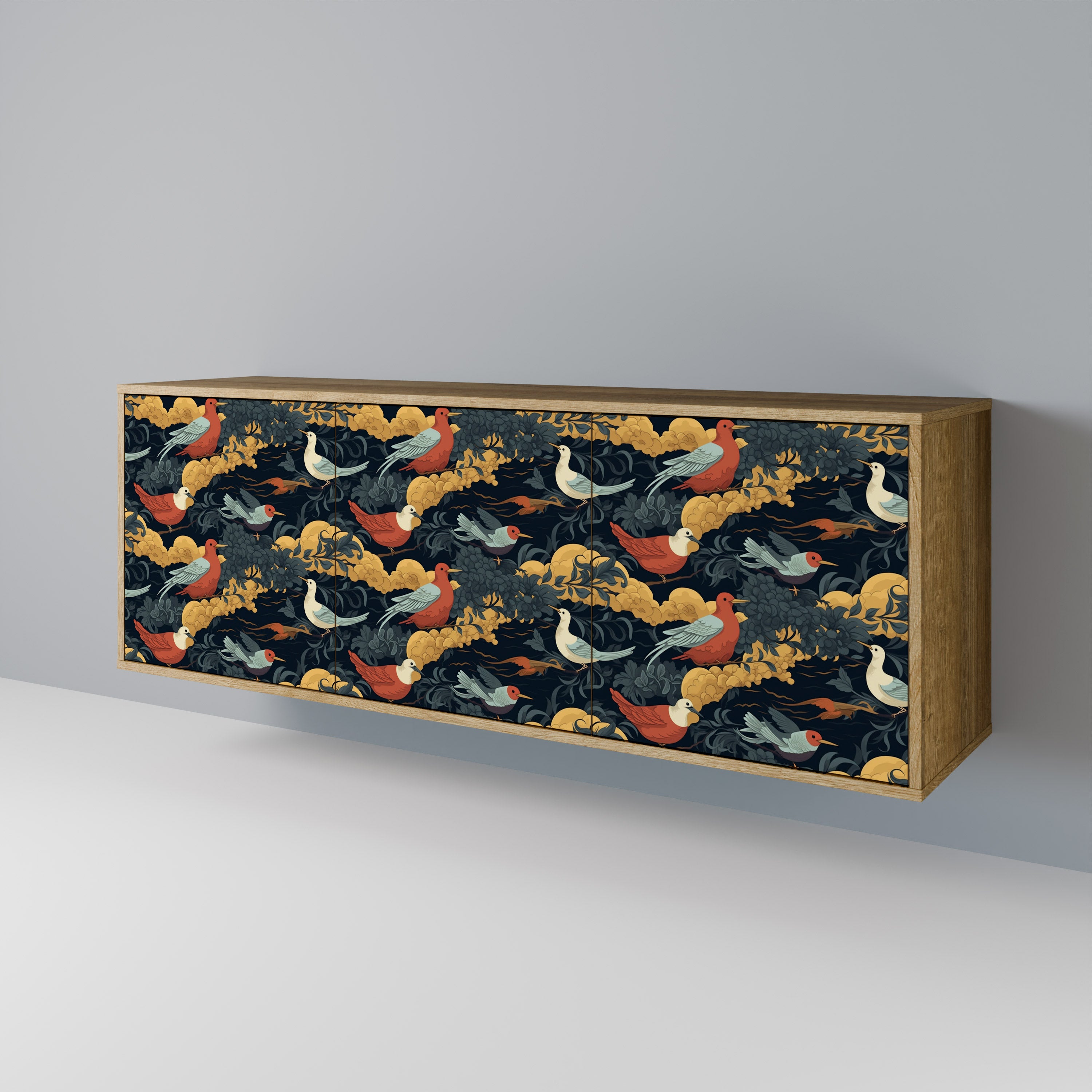 FOWLY DAZE Aparador de 3 Puertas