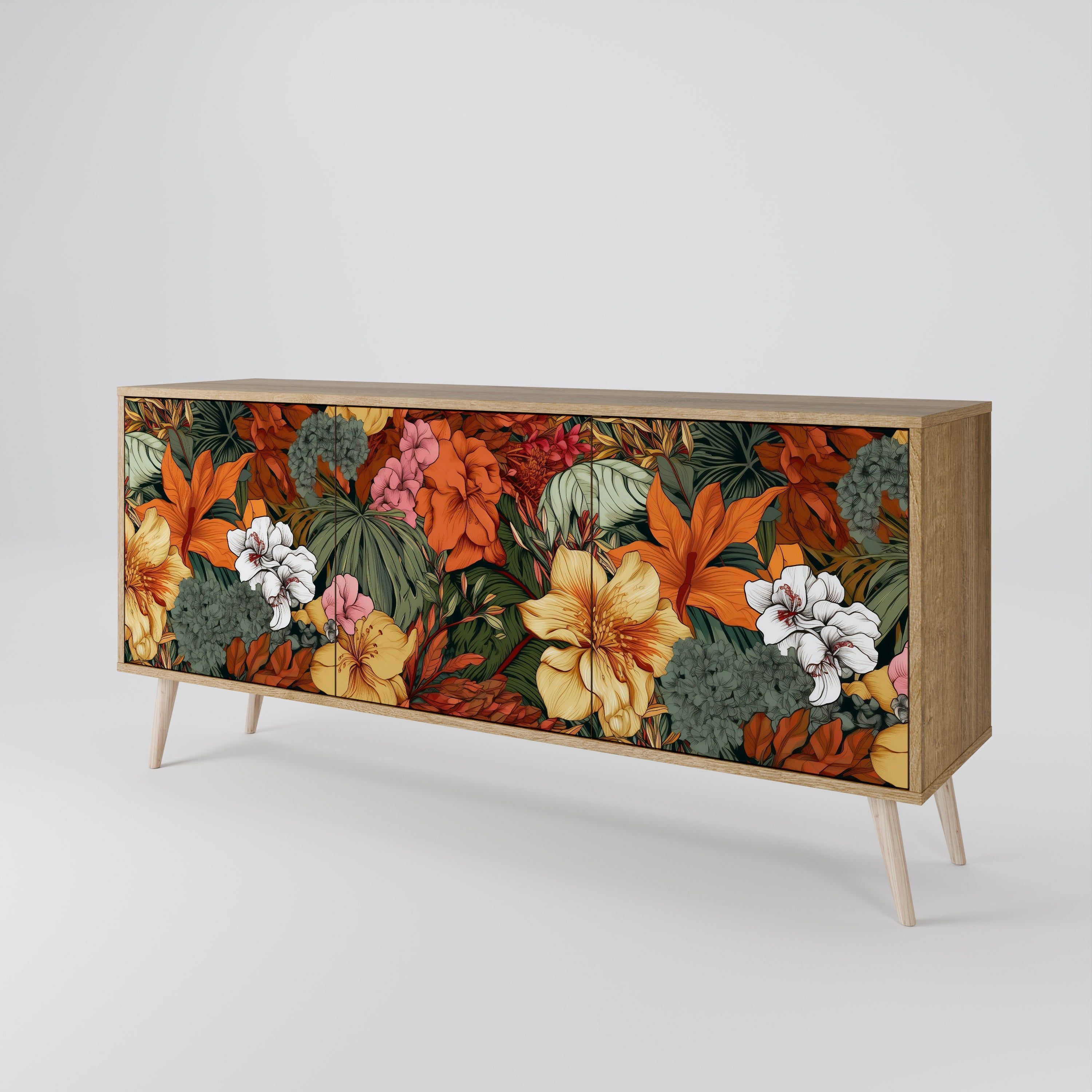 RADIANT FLORA Aparador de 3 Puertas