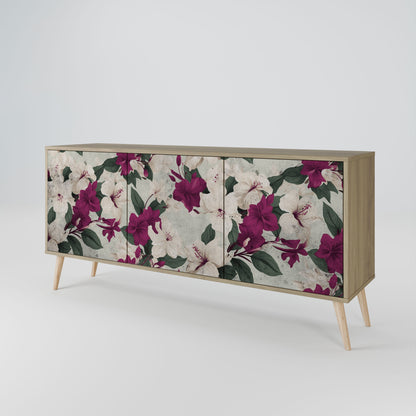 Credenza FLOWERET DREAM a 3 ante in effetto rovere