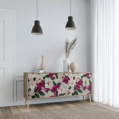 Credenza FLOWERET DREAM a 3 ante in effetto rovere