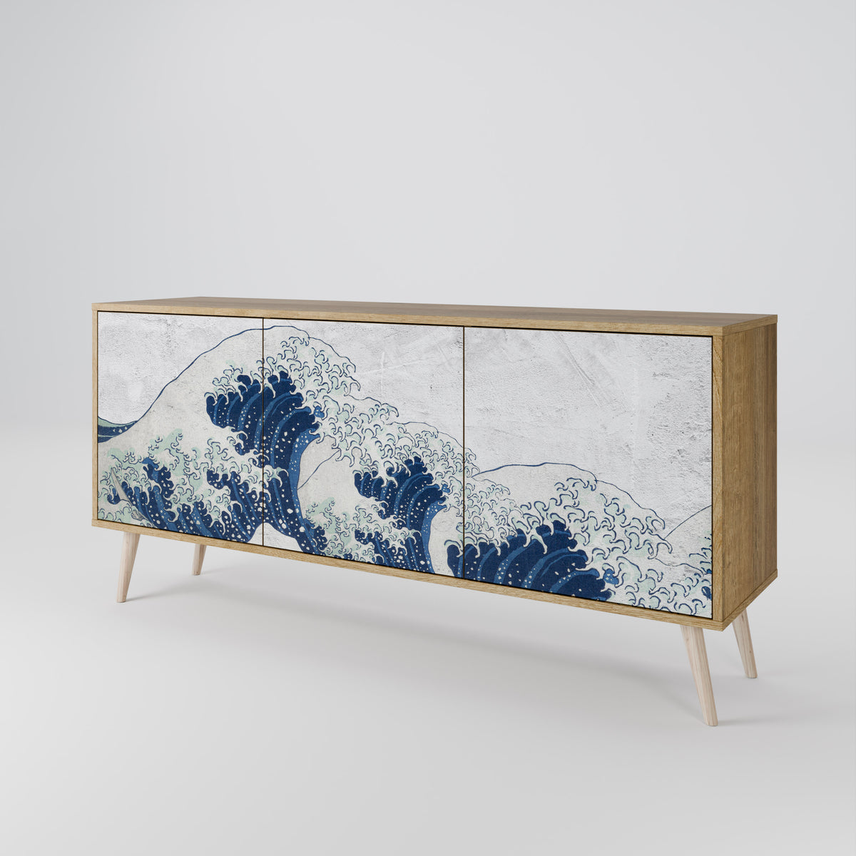 THE GREAT WAVE AT KANAGAWA Aparador de 3 Portas