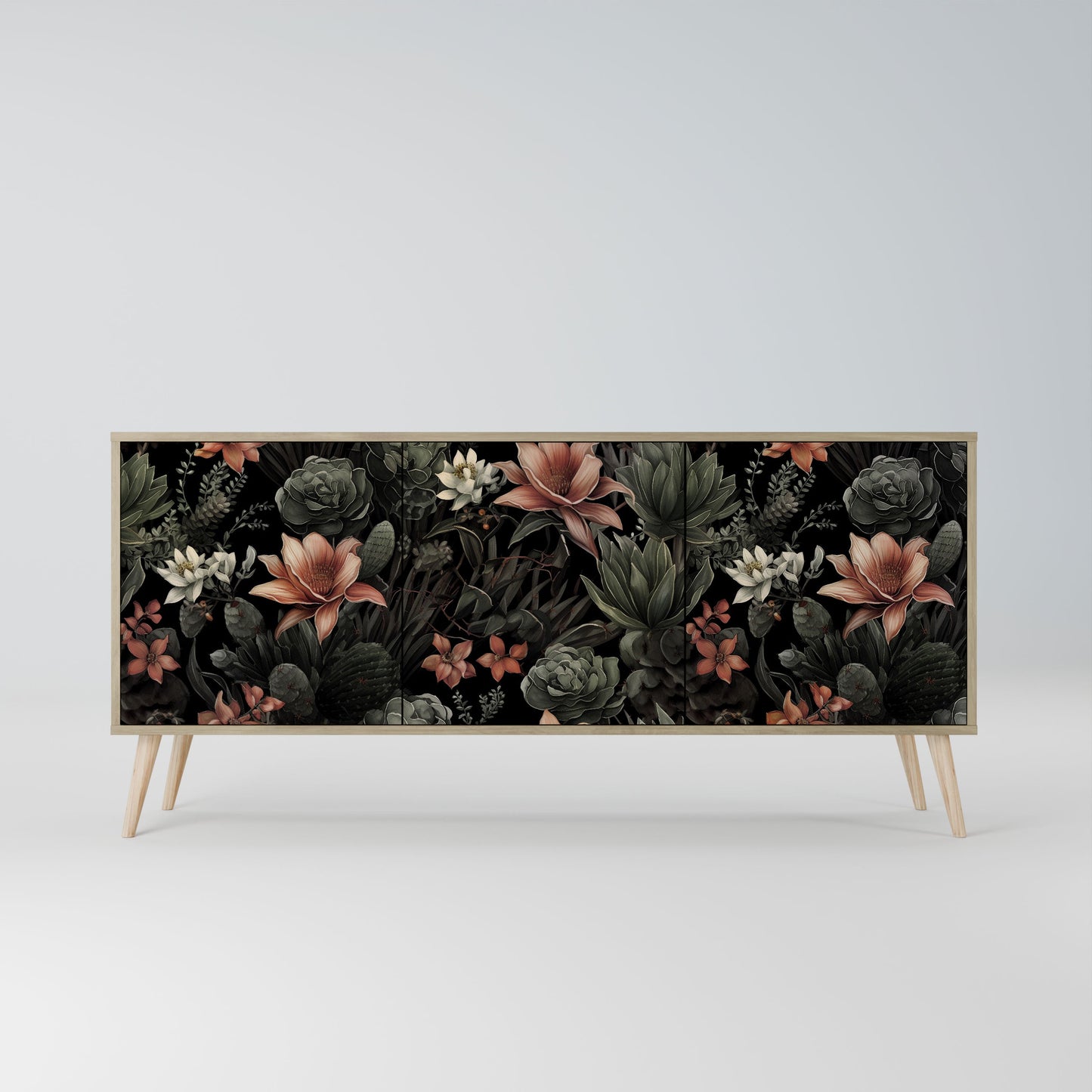 Credenza a 3 ante SECRET VERDURE in effetto rovere