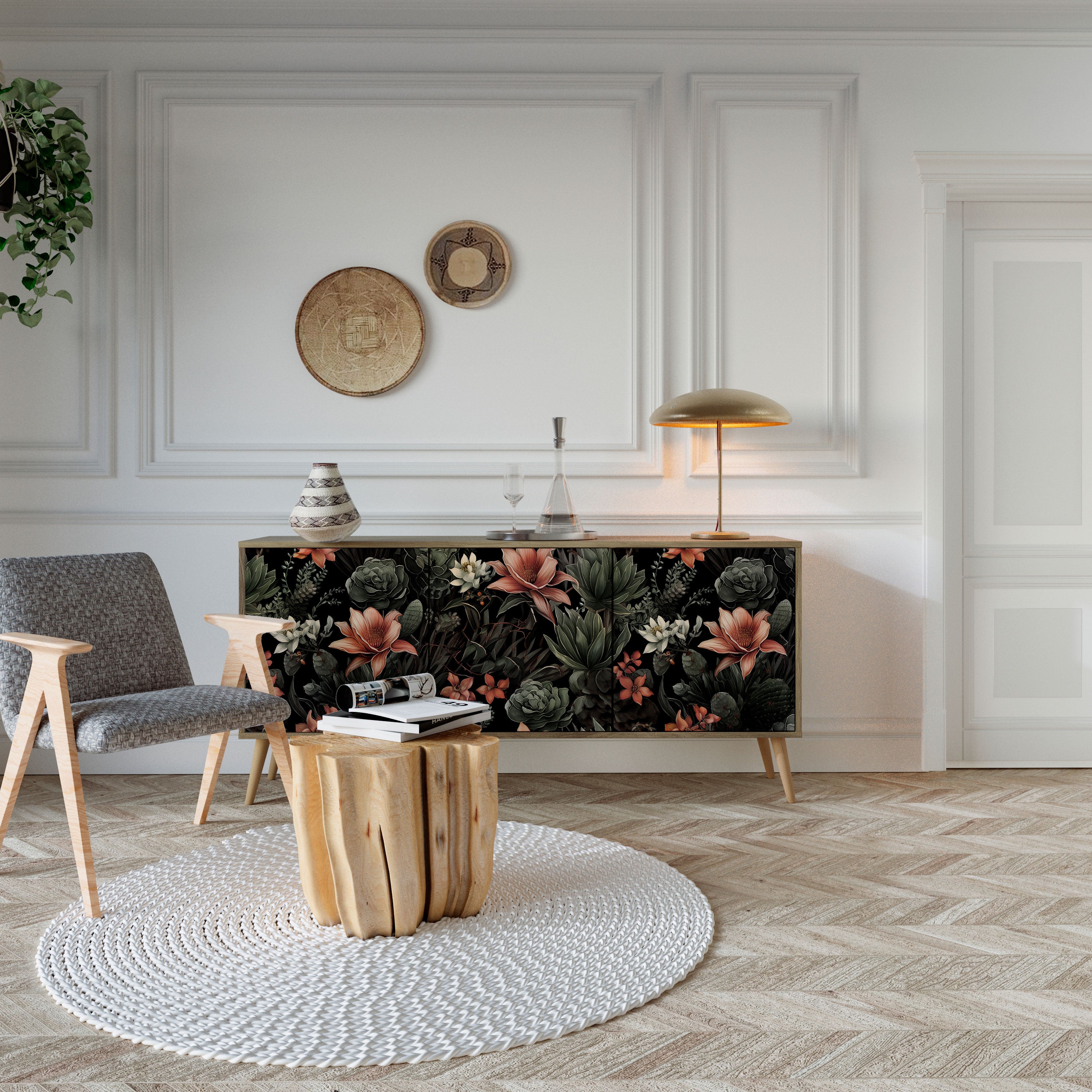 SECRET VERDURE Aparador de 3 Puertas