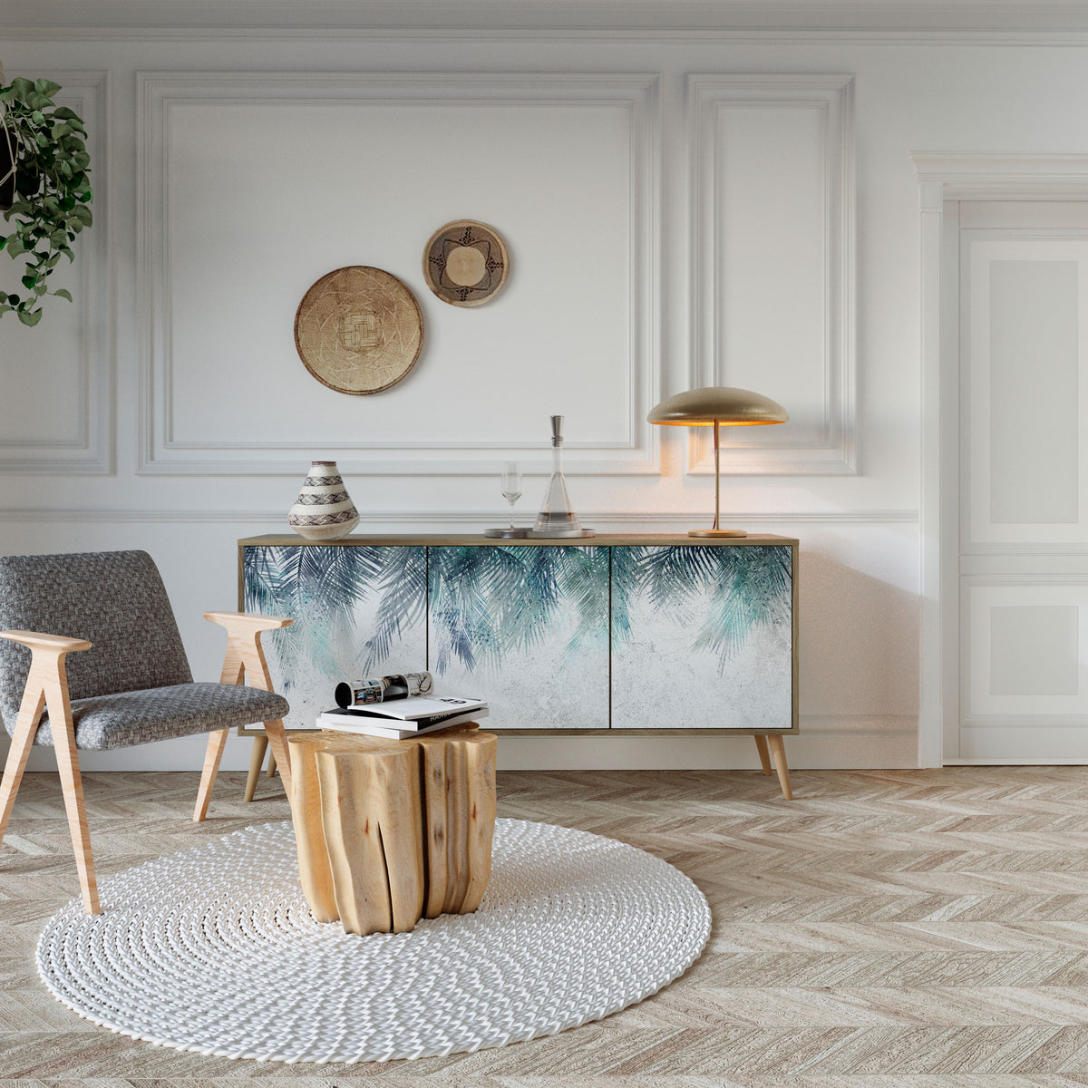 PALM VEIL 3-türiges Sideboard