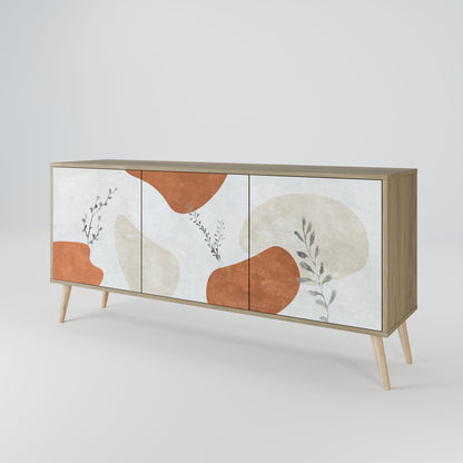 Credenza TRANQUIL TWIG a 3 ante in effetto rovere