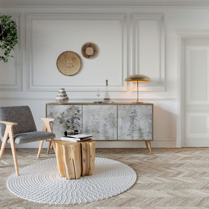 FADE IN THE TREES 3-Door Sideboard in Oak Effect