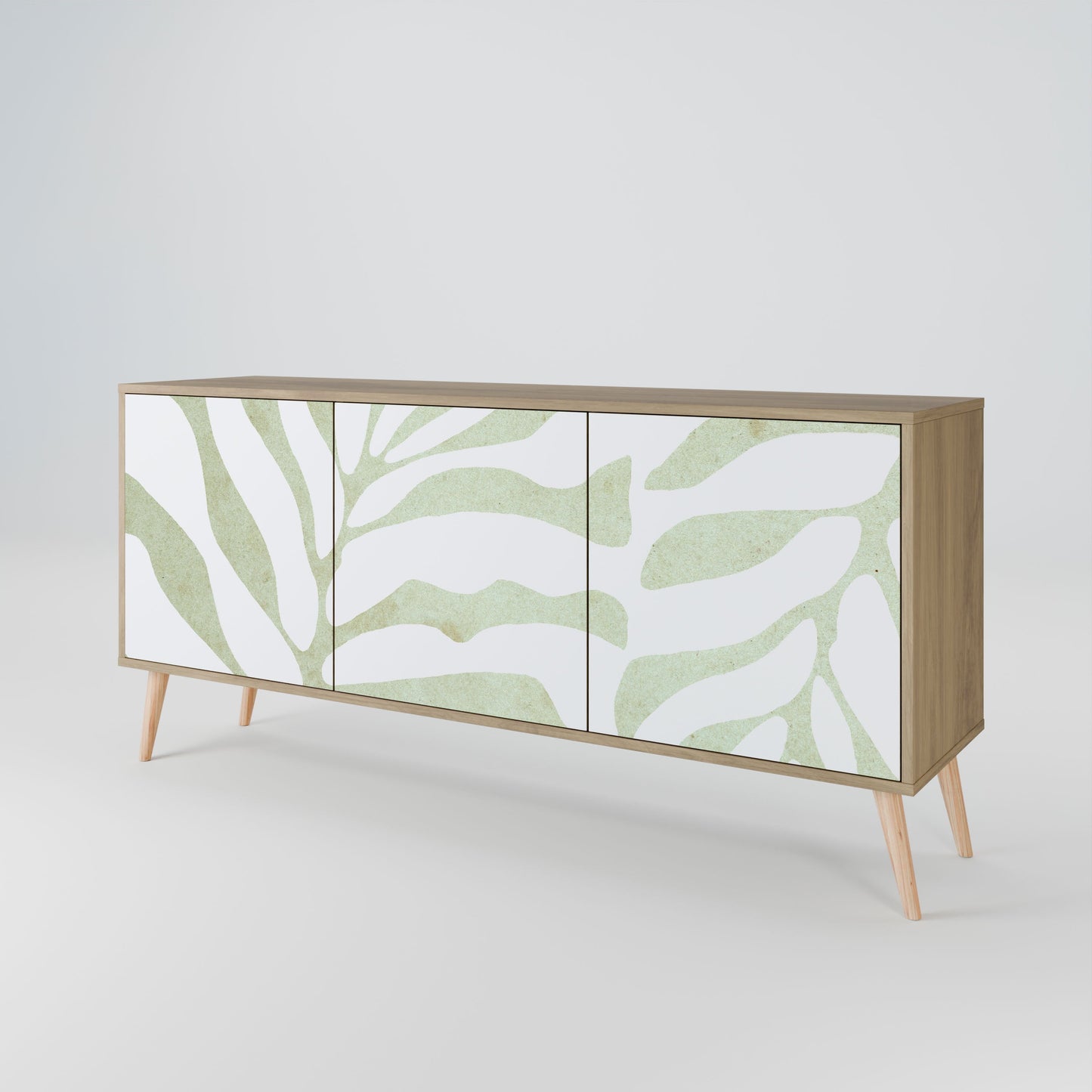 Credenza BOTANICAL SPARK a 3 ante in effetto rovere