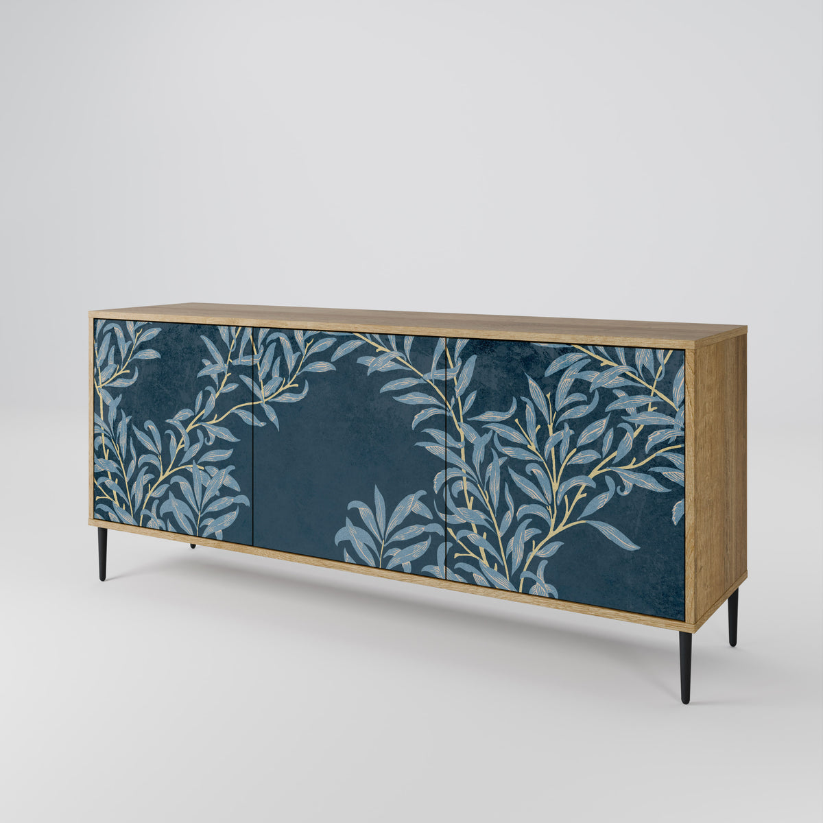 BLUE LEAVES 3-türiges Sideboard