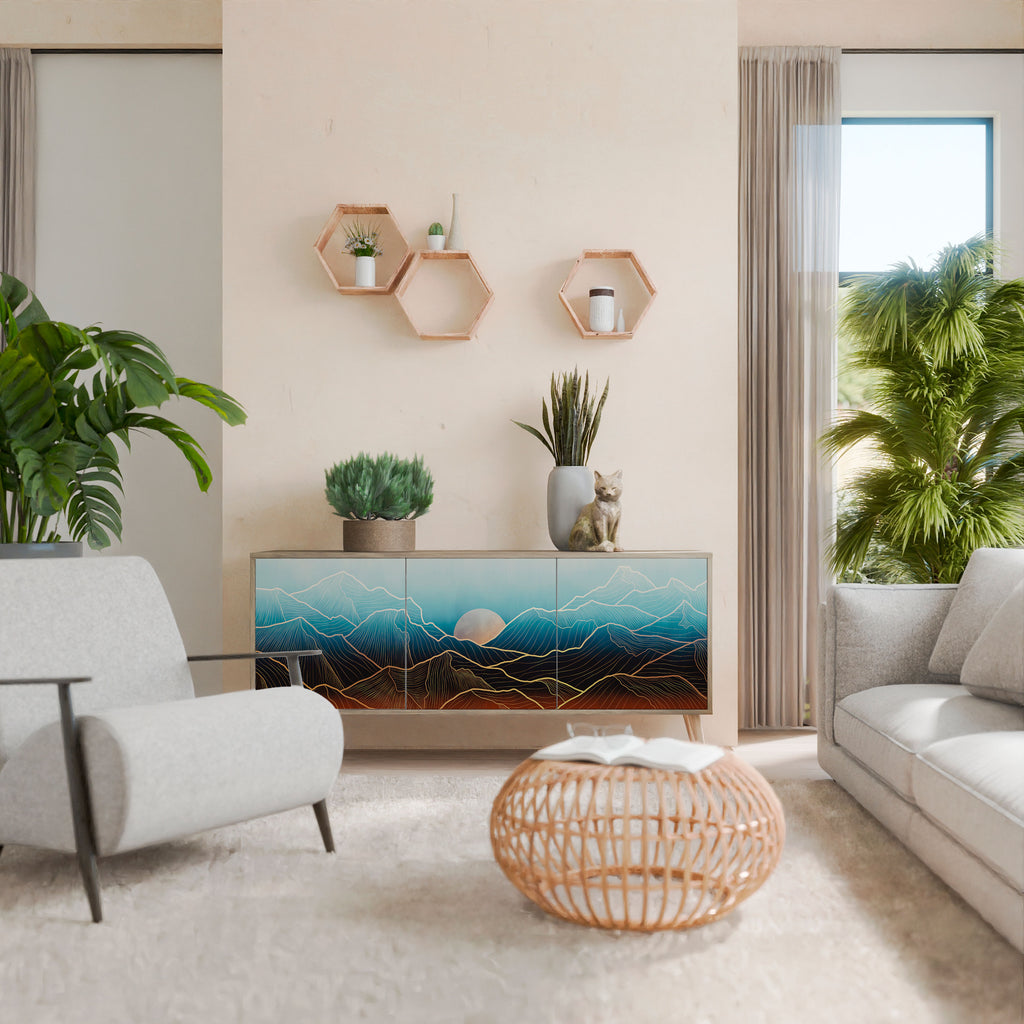 LUNAR SECRETS Aparador de 3 Puertas