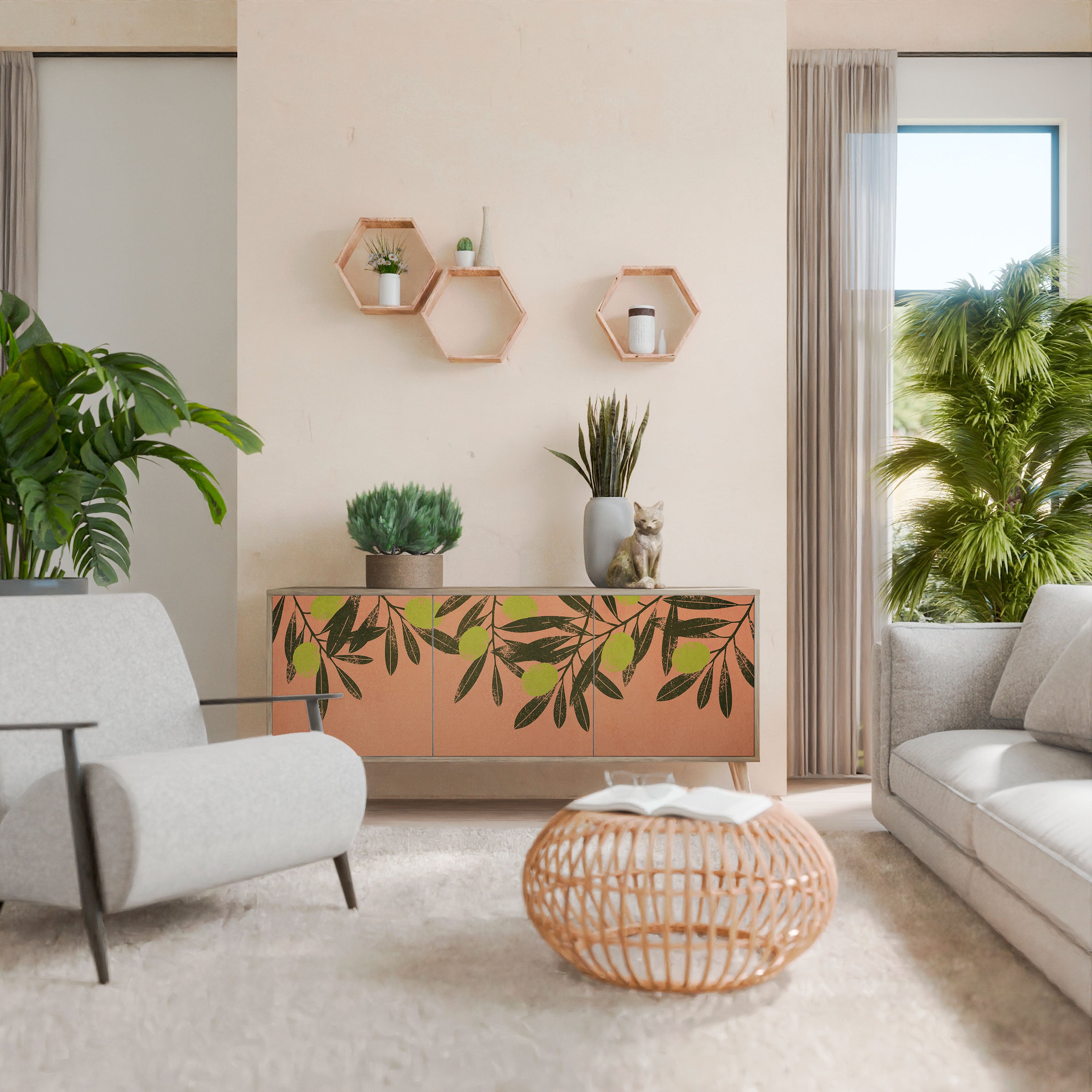 JUICY OLIVES Aparador de 3 Puertas