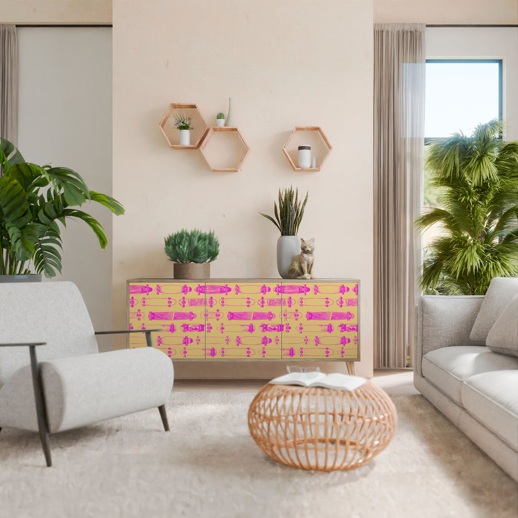 SKATEBOARD ARTISTRY Aparador de 3 Portas