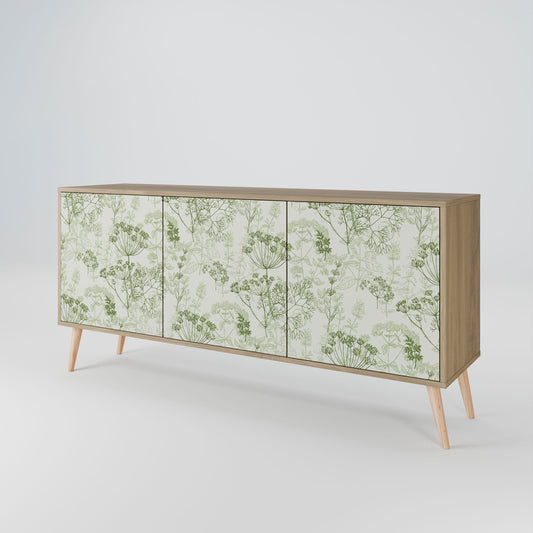 Credenza a 3 ante FENNEL BALDACHIN in effetto rovere