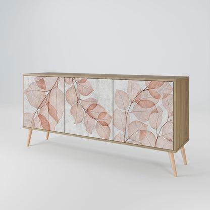 Credenza AUTUMN FRAGILITÀ a 3 ante in effetto rovere