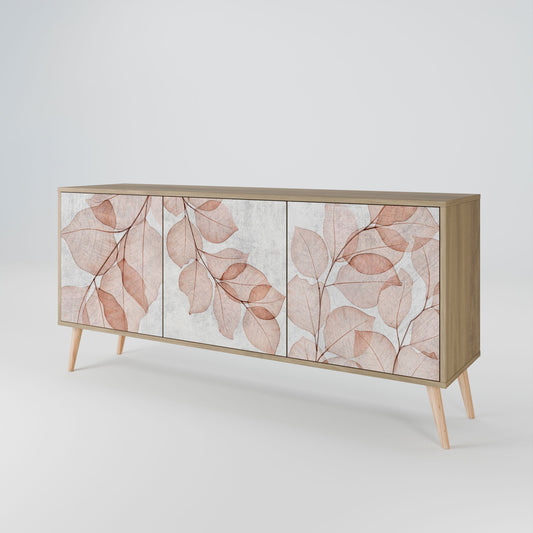 Credenza AUTUMN FRAGILITÀ a 3 ante in effetto rovere