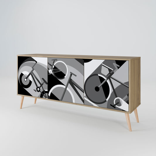 Credenza BIKE ENERGY a 3 ante effetto rovere