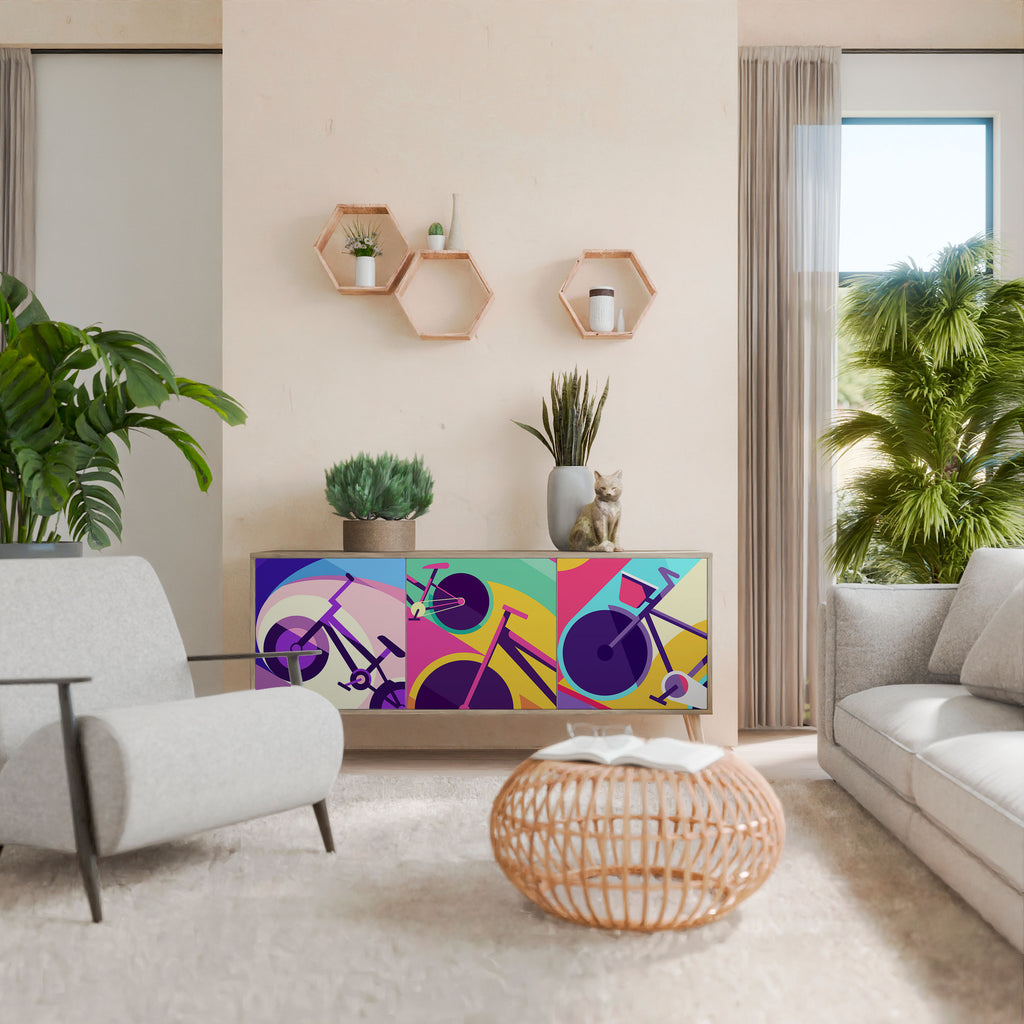 BIKE DREAMS Aparador de 3 Puertas