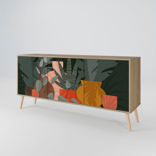 Credenza TROPICAL COMPOSITION a 3 ante in effetto rovere