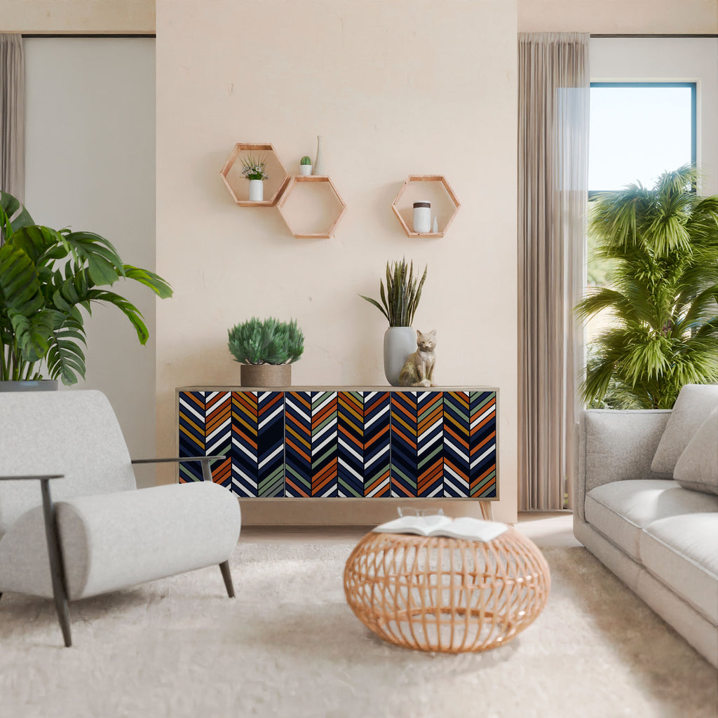 VIBRANT PATCHWORK 3-Door Sideboard