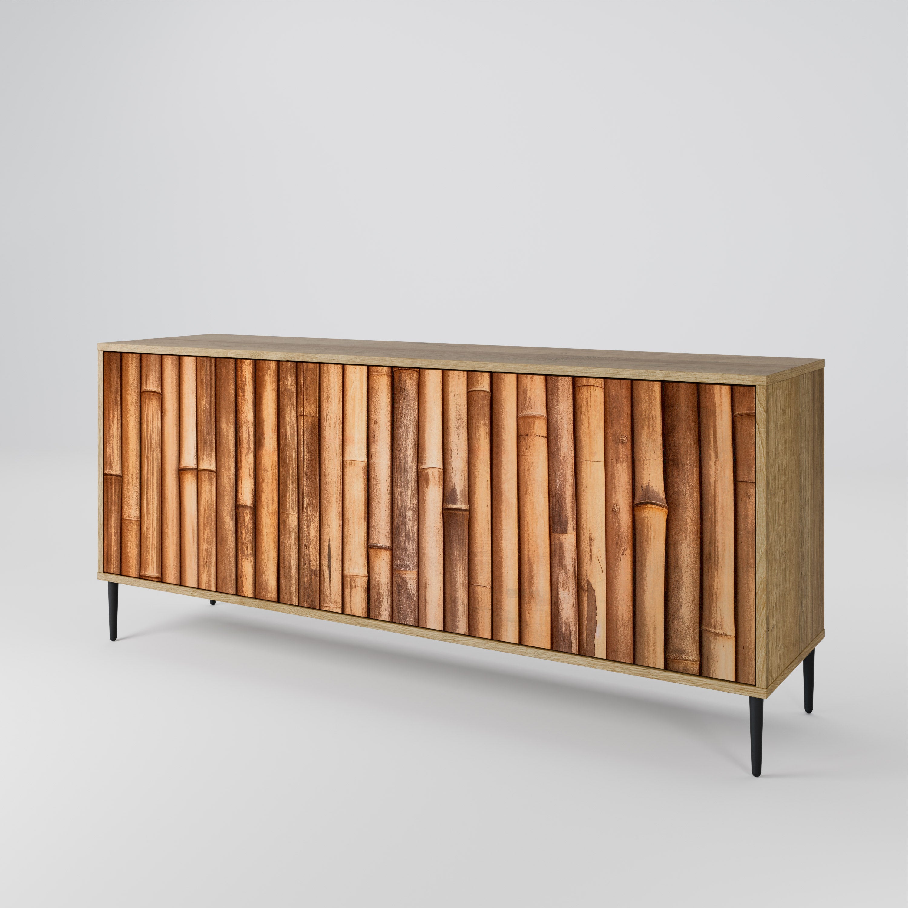 NATURAL WOOD 3-Door Sideboard