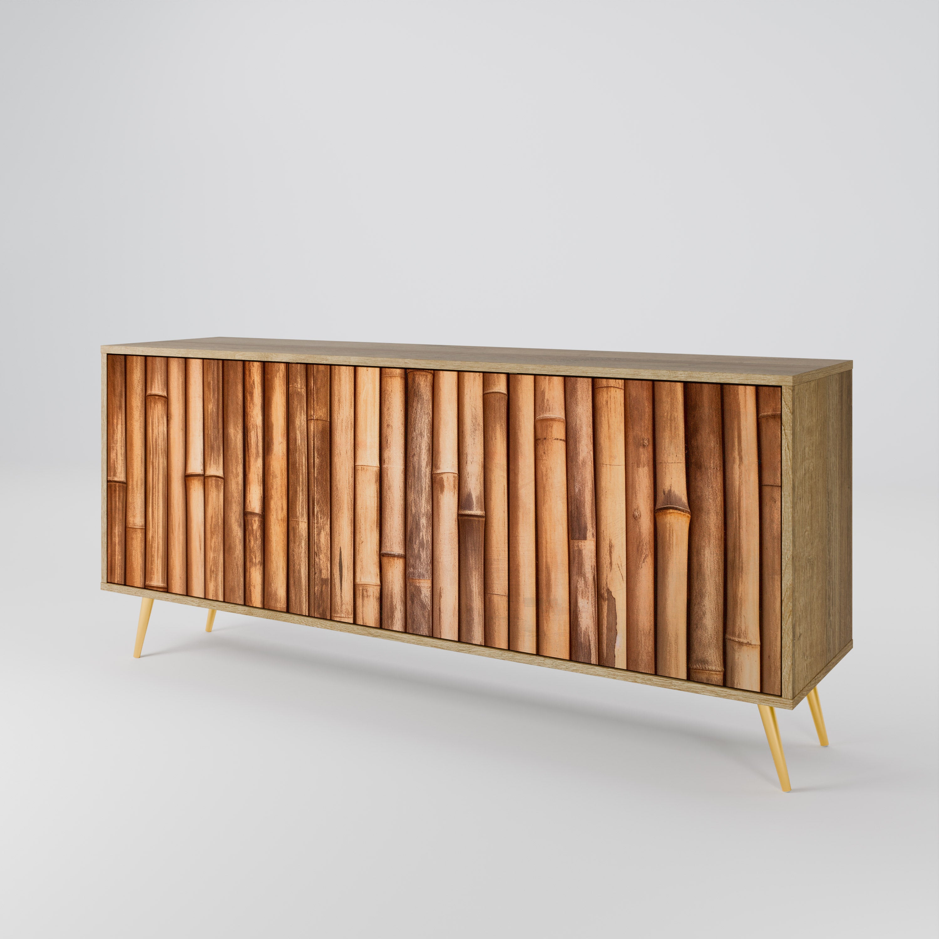NATURAL WOOD 3-Door Sideboard