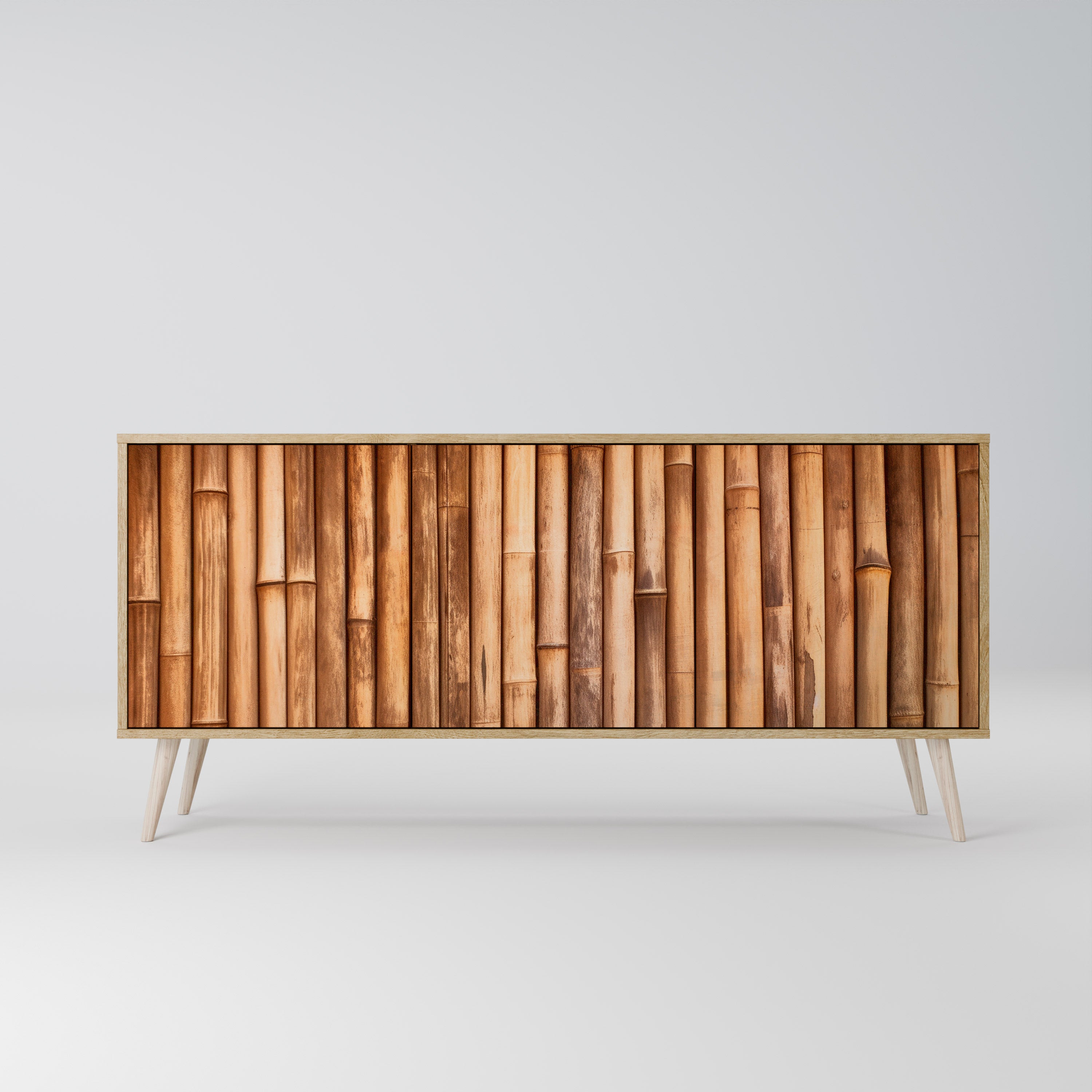 NATURAL WOOD 3-Door Sideboard