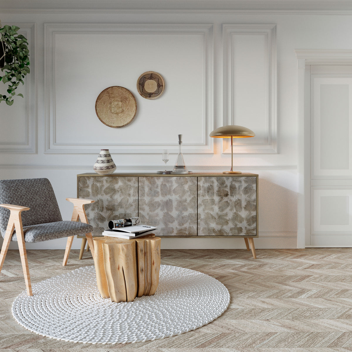 SLIGHTLY BLURRED 3-Door Sideboard