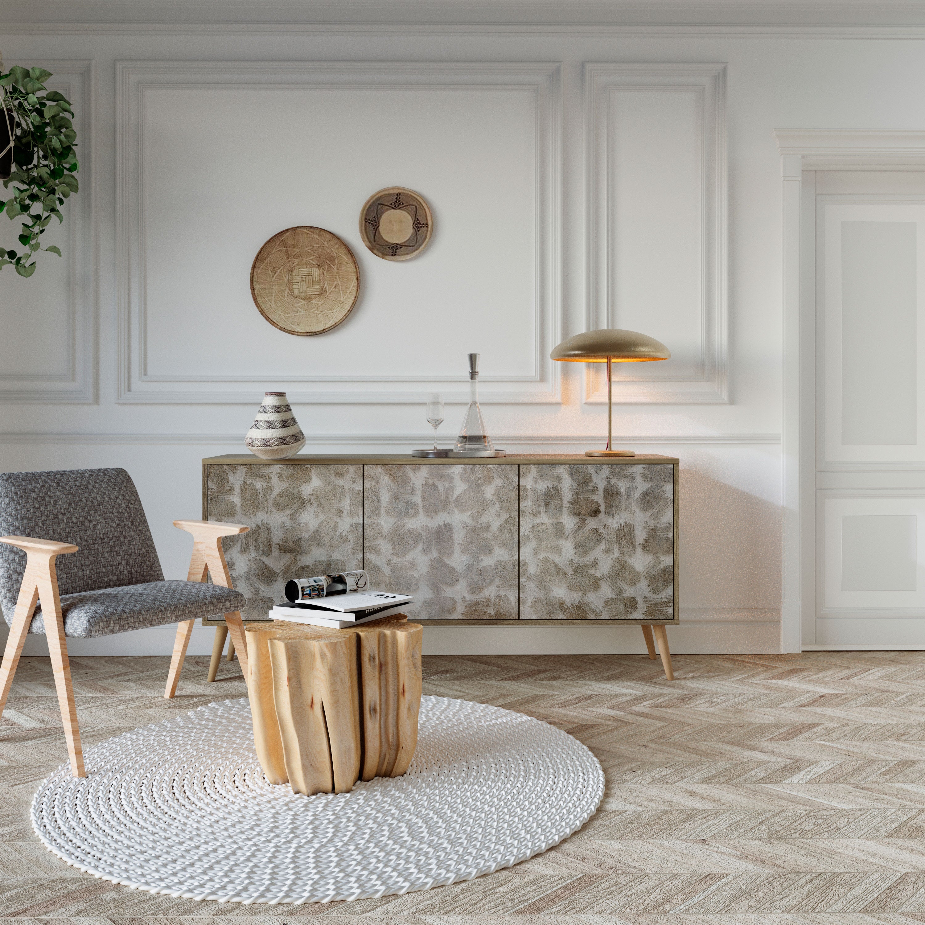 SLIGHTLY BLURRED 3-Door Sideboard