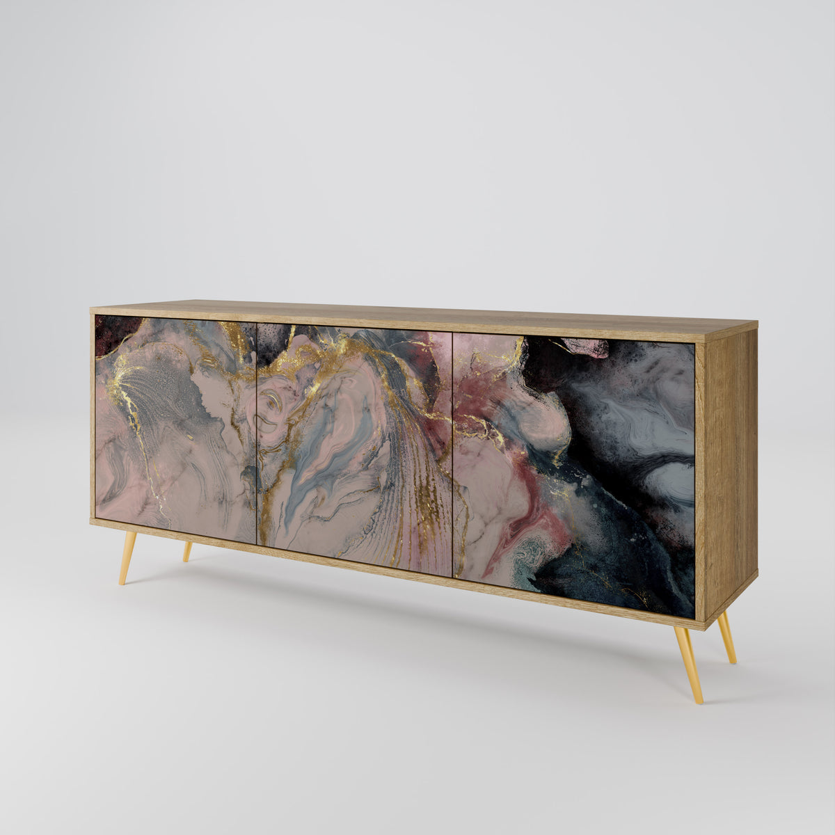 GILDED SWIRLS Aparador de 3 Portas