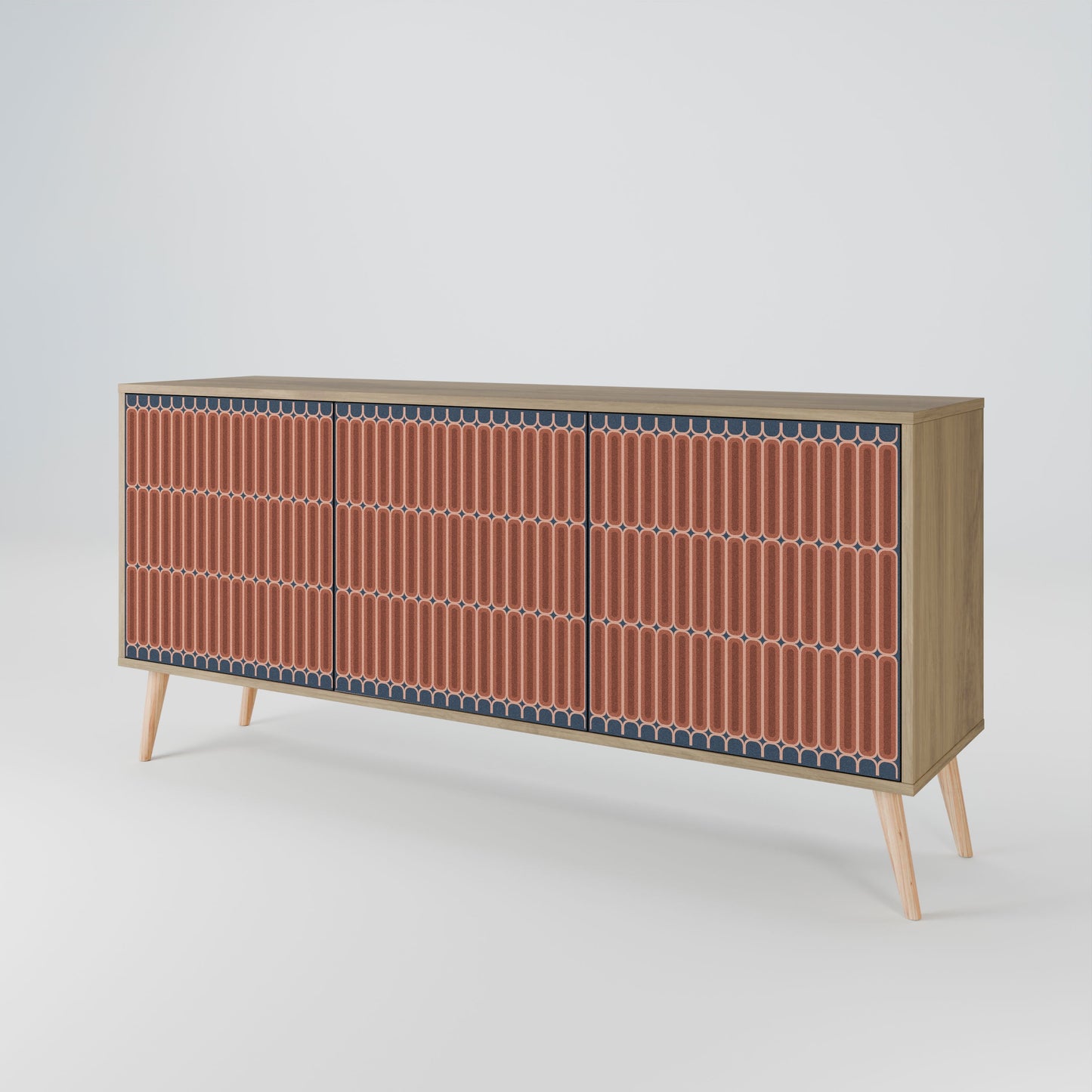 Credenza a 3 ante HYPNOTIC GATE in effetto rovere