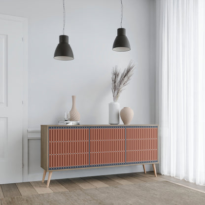 Credenza a 3 ante HYPNOTIC GATE in effetto rovere