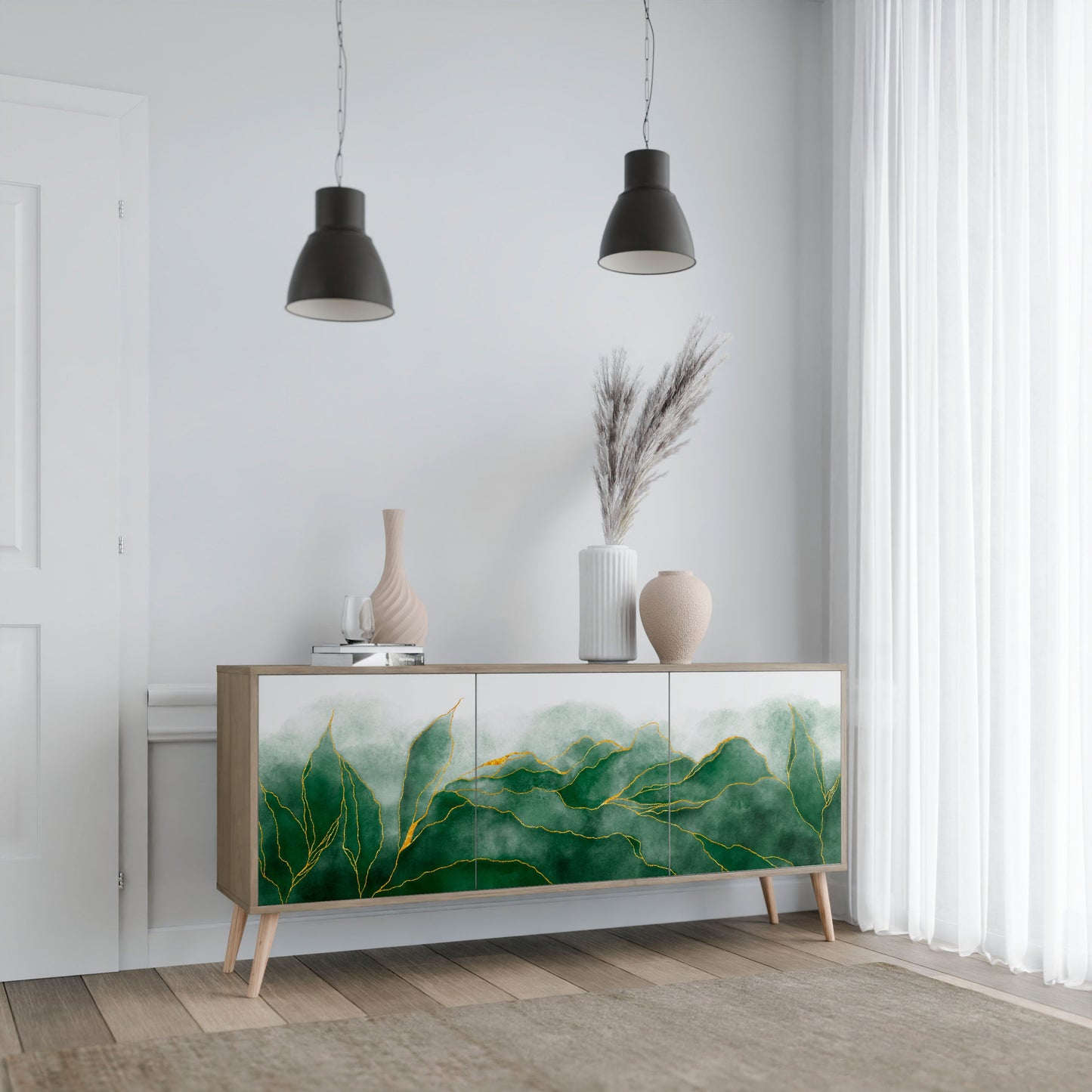 Credenza EXPENSIVE NATURE a 3 ante in effetto rovere