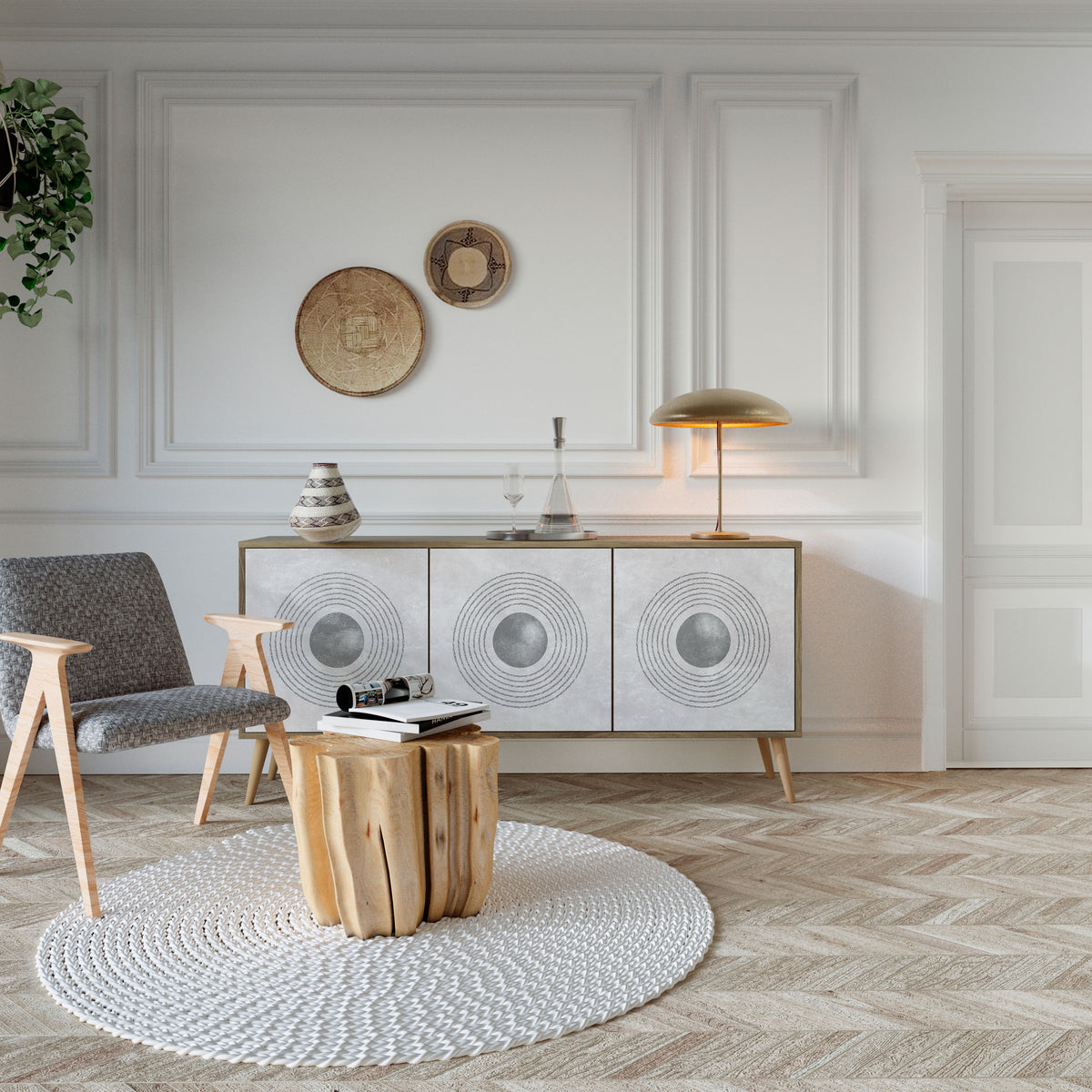SOLID CIRCLES 3-türiges Sideboard