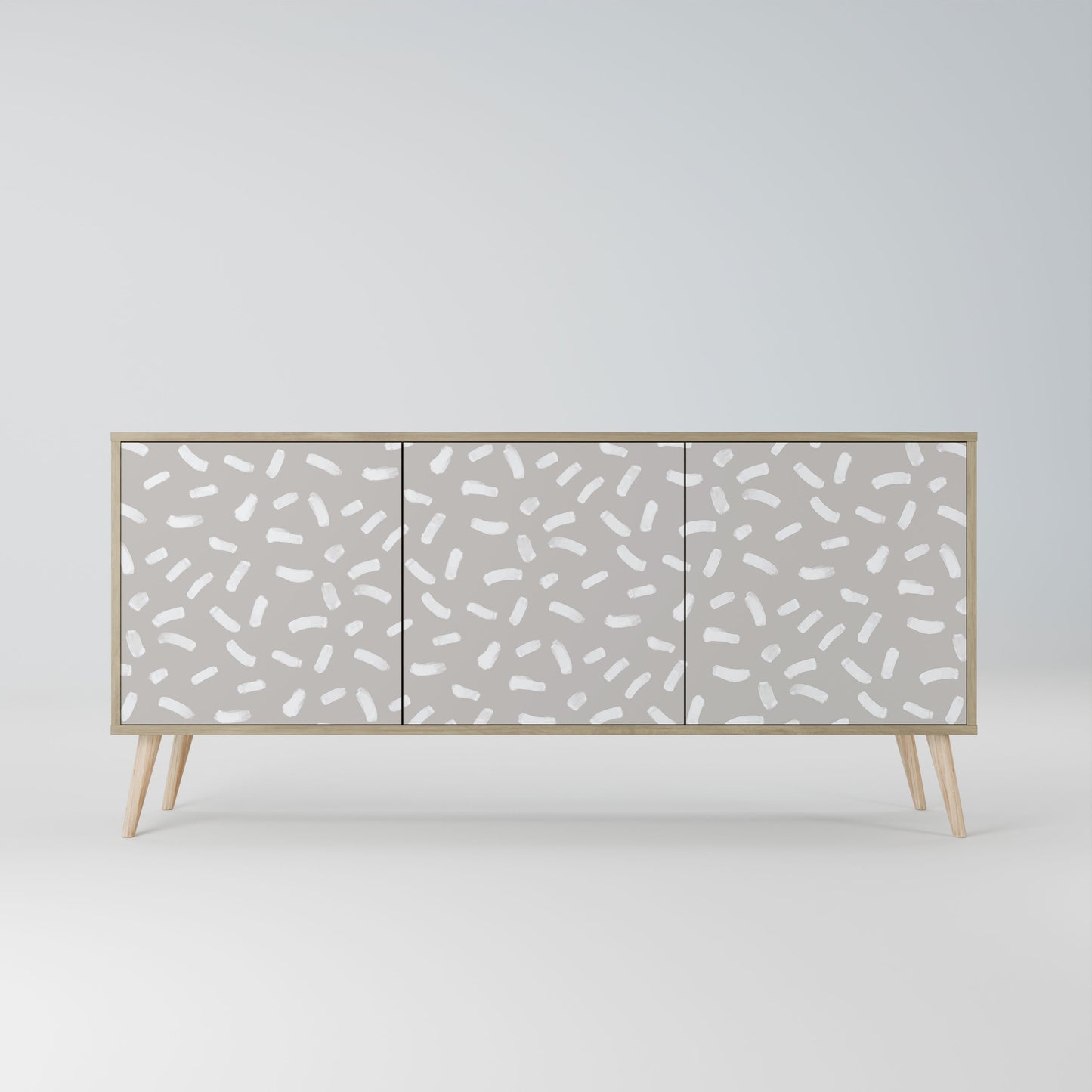 Credenza PASSING SECONDS a 3 ante in effetto rovere