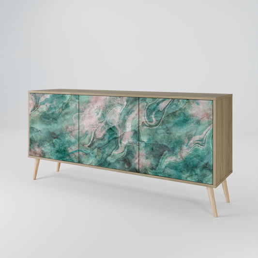 Credenza ABSTRACT ALCHEMY a 3 ante in effetto rovere