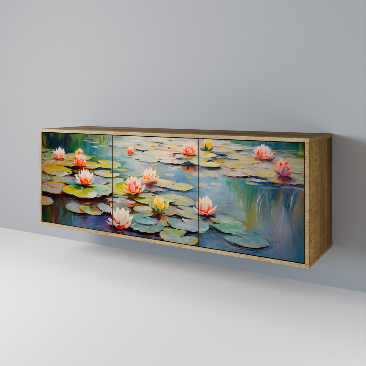 BLOOMING WATERS 3-Door Sideboard