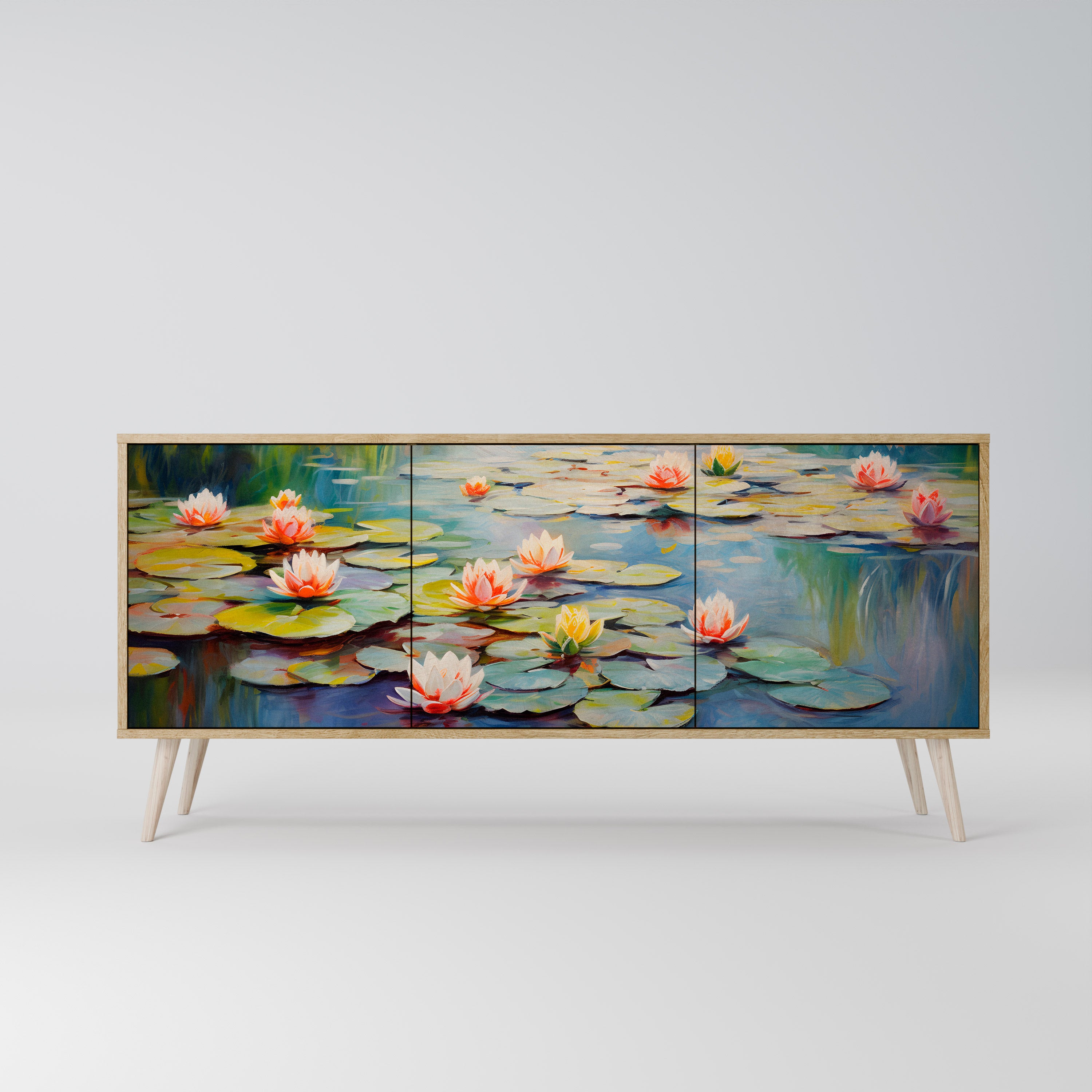 BLOOMING WATERS 3-Door Sideboard