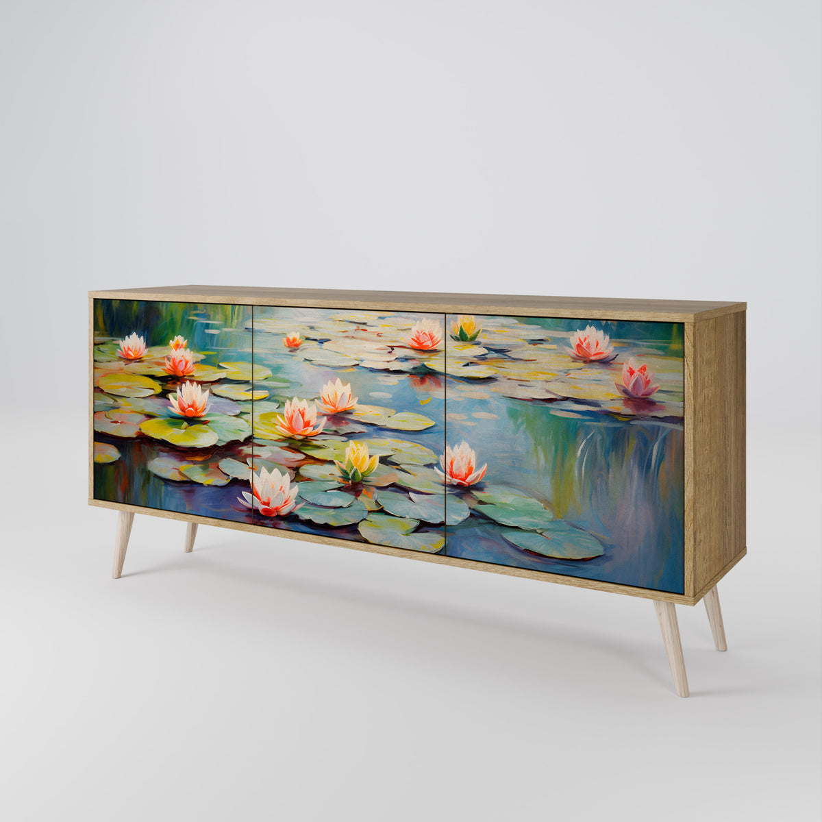 BLOOMING WATERS Aparador de 3 Puertas