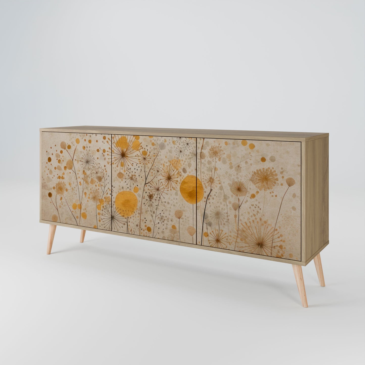 Credenza MORNING GLADE a 3 ante effetto rovere