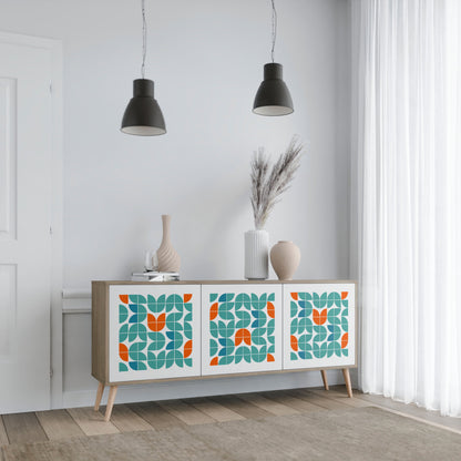 Credenza BE THE CHANGE a 3 ante in effetto rovere