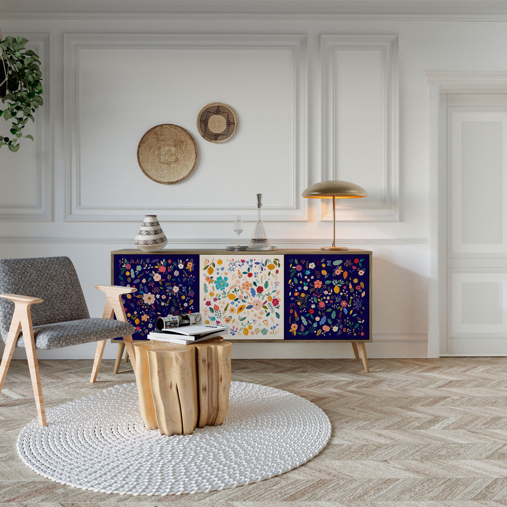 FLORAL COMBINATION 3-Door Sideboard