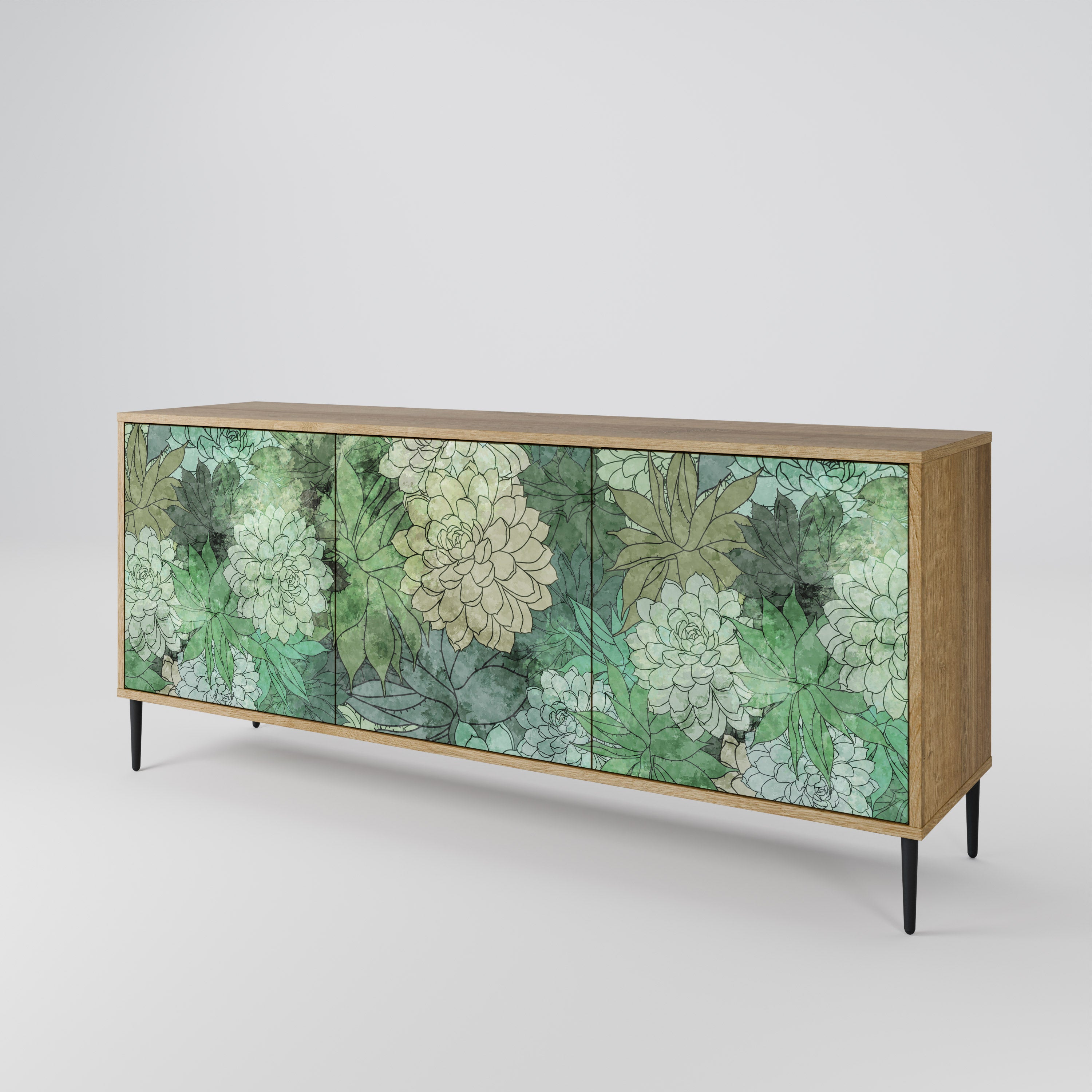SUCCULENT CLUSTER 3-Door Sideboard